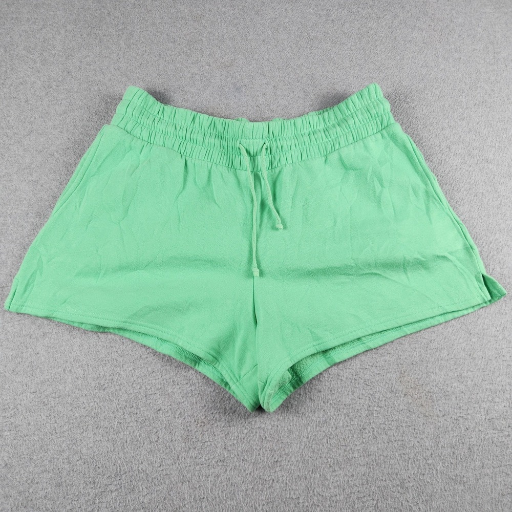 Wild Fable Sweat Shorts Womens XL Green Fleece Lined Drawstring Waist Casual